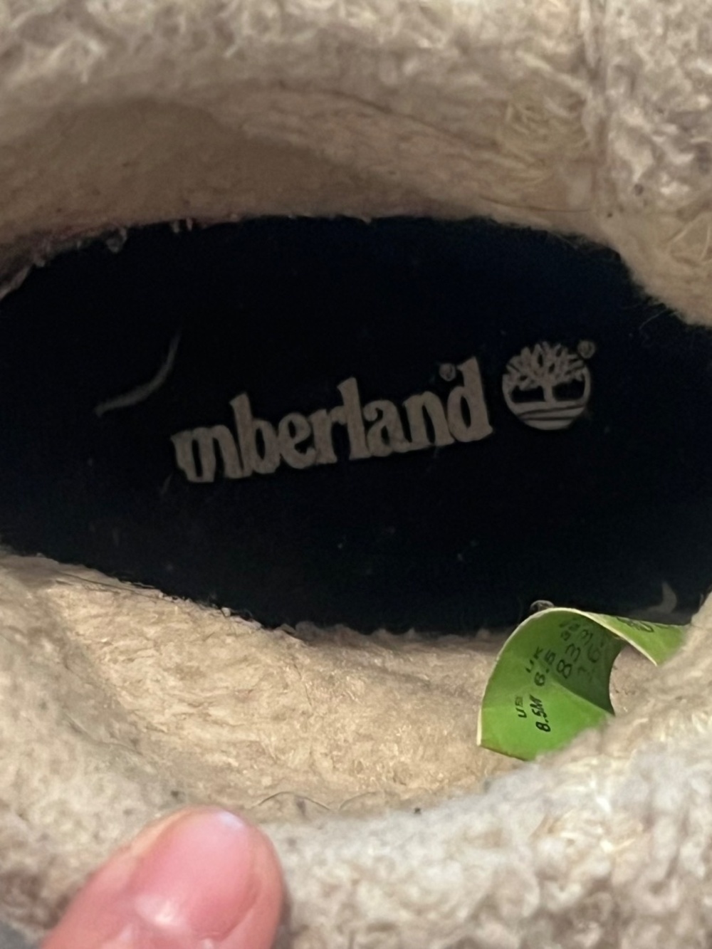 Timberland Teddy Fleece Waterproof Boots Women's 8.5M Black Sherpa Lined 8333R - Picture 9 of 14